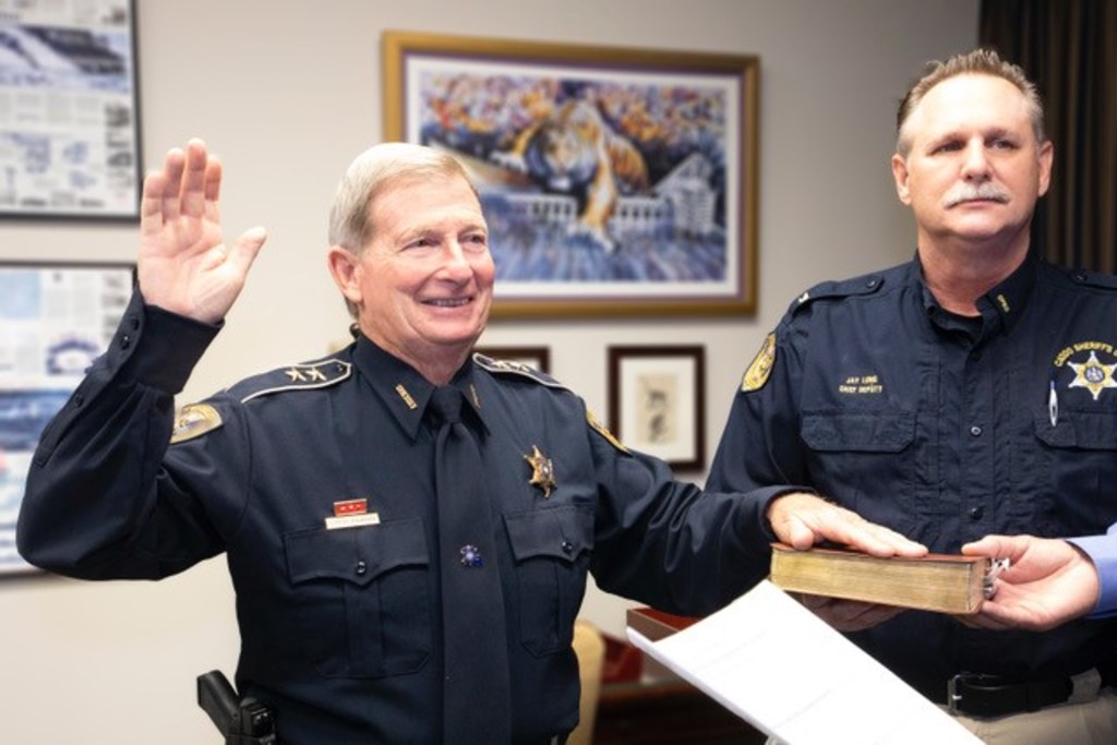 Press Releases Prator sworn in for sixth term as Caddo Sheriff